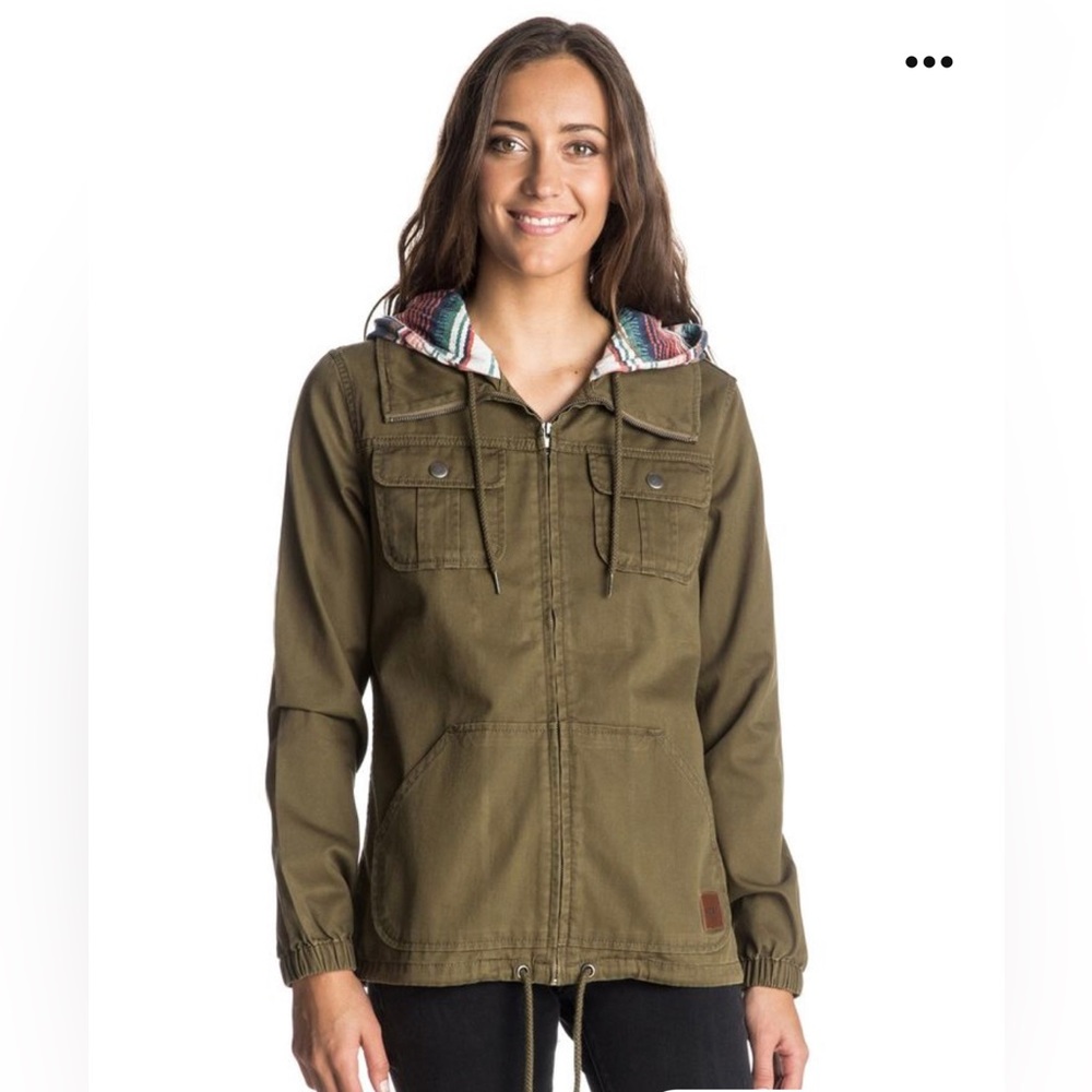 ROXY Women's Utility Jacket Olive Size M